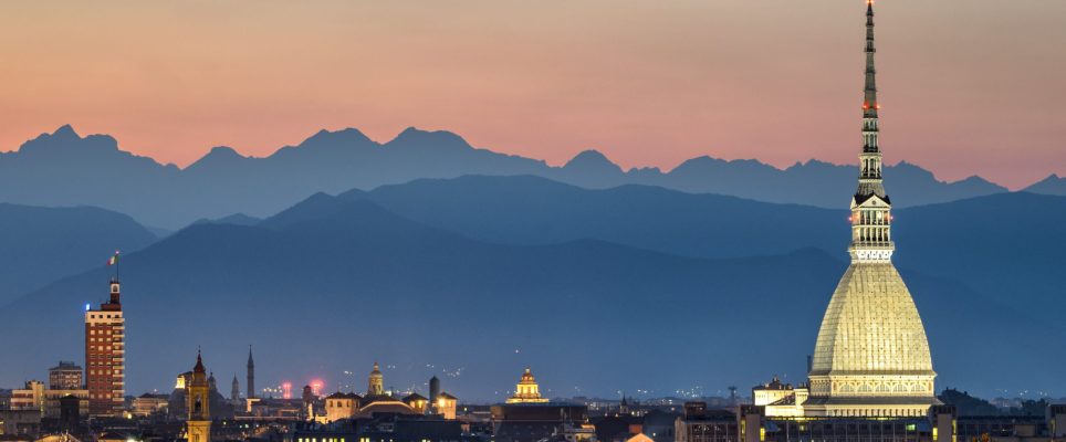 Torino panorama with the Mole Antonelliana at twilight Torino panorama with the Mole Antonelliana at twilight